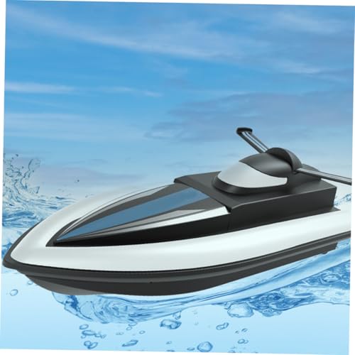Bateau télécommandé noir à double hélice pour piscine