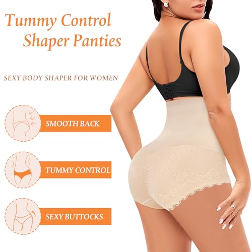 Image of Werena Tummy Control Shapewear Underwear for Women High Waisted Body Shaper Panties Shaping Briefs