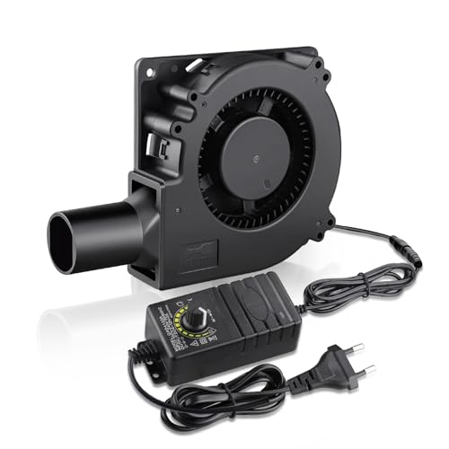 GDSTIME Ventilateur Radial 220V 120mm x 32mm Ventilateur de refroidissement Centrifuge Turbo à roulement à billes 120mm Blower Fan 4V-12V Réglable Contrôleur de Vitesse