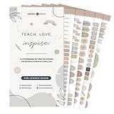 Sticker Set für Lehrer*innen von Lebenskompass - 10 Lehrerkalender Sticker Bogen mit über 1000 Sticker für die Unterrichtsvorbereitung im Lehreralltag