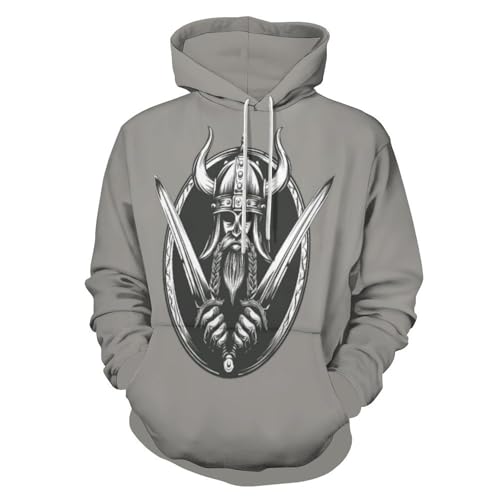 Sweat viking grande taille du S au 6XL, hoodie confort pour style hip hop affirmé