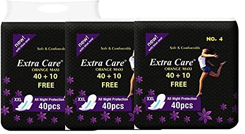 Extra Care Sanitary Pads Orange Maxi for Women | Dry-net Soft & Comfortable Sanitary Napkins for Day & Night Protection 150 Sanitary Pad (Pack of 3) (B099ZCXP47) Amazon Price History, Amazon Price Tracker