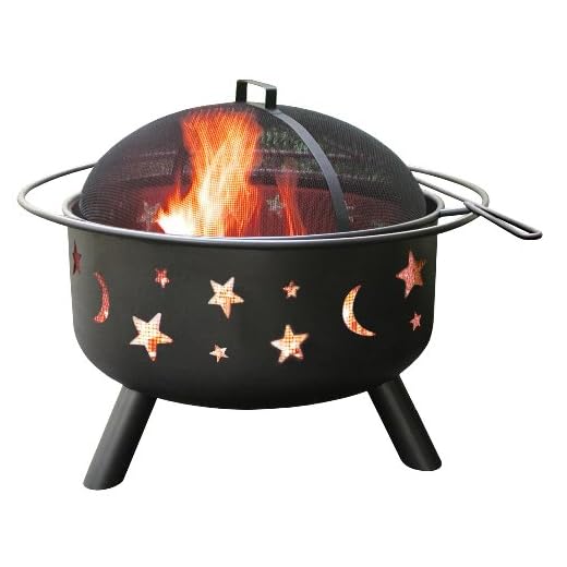 Landmann 28345 Big Sky Stars and Moons Firepit, Black
