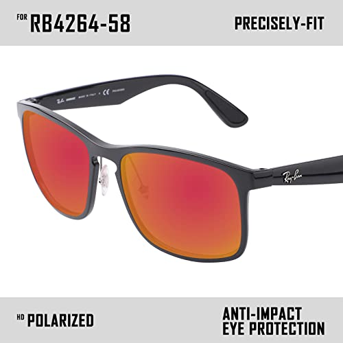 Image of Polarized Replacement Lenses for Ray-Ban Chromance RB4264 58mm Sunglass