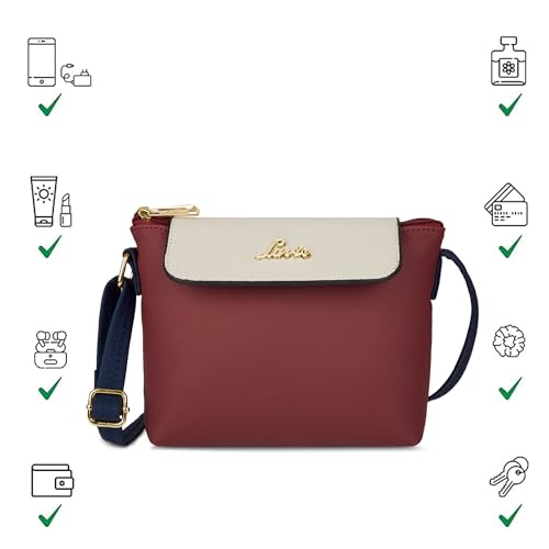 Image of Lavie Women's Colourblock Rove Flap Crossbody Sling Bag | Ladies Purse Handbag | Gift for Women