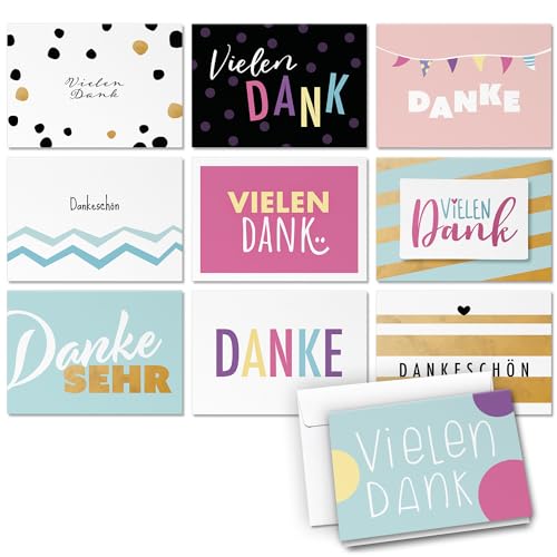 Dankeskarten Für Kleine Unternehmen – Minimalistisch, Rot, 50 Stück, 10,2x15,2 Cm (Postkartengröße)