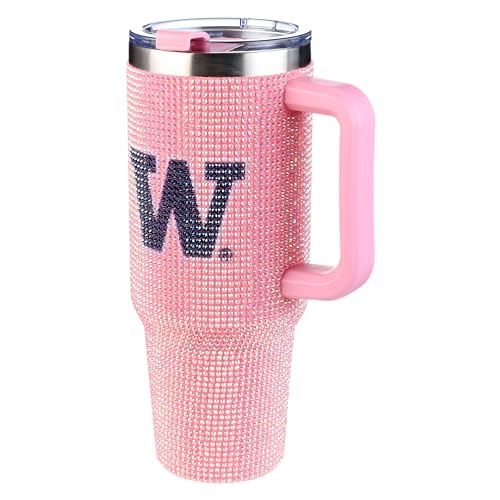 Image of The Memory Company Officially Licensed 40oz Pink Bling Game Day Tumbler, University of Washington