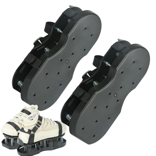 Erconsso Scarpe aeratore per Prato, a Doppio Strato, con Regolabile, Sandali per aerazione per Giardino e Cortile