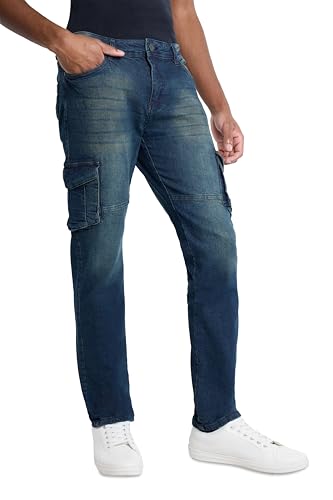 X RAY Mens Denim Jeans, Slim Fit Basic Washed Tapered Leg Stretch Jeans for Men4