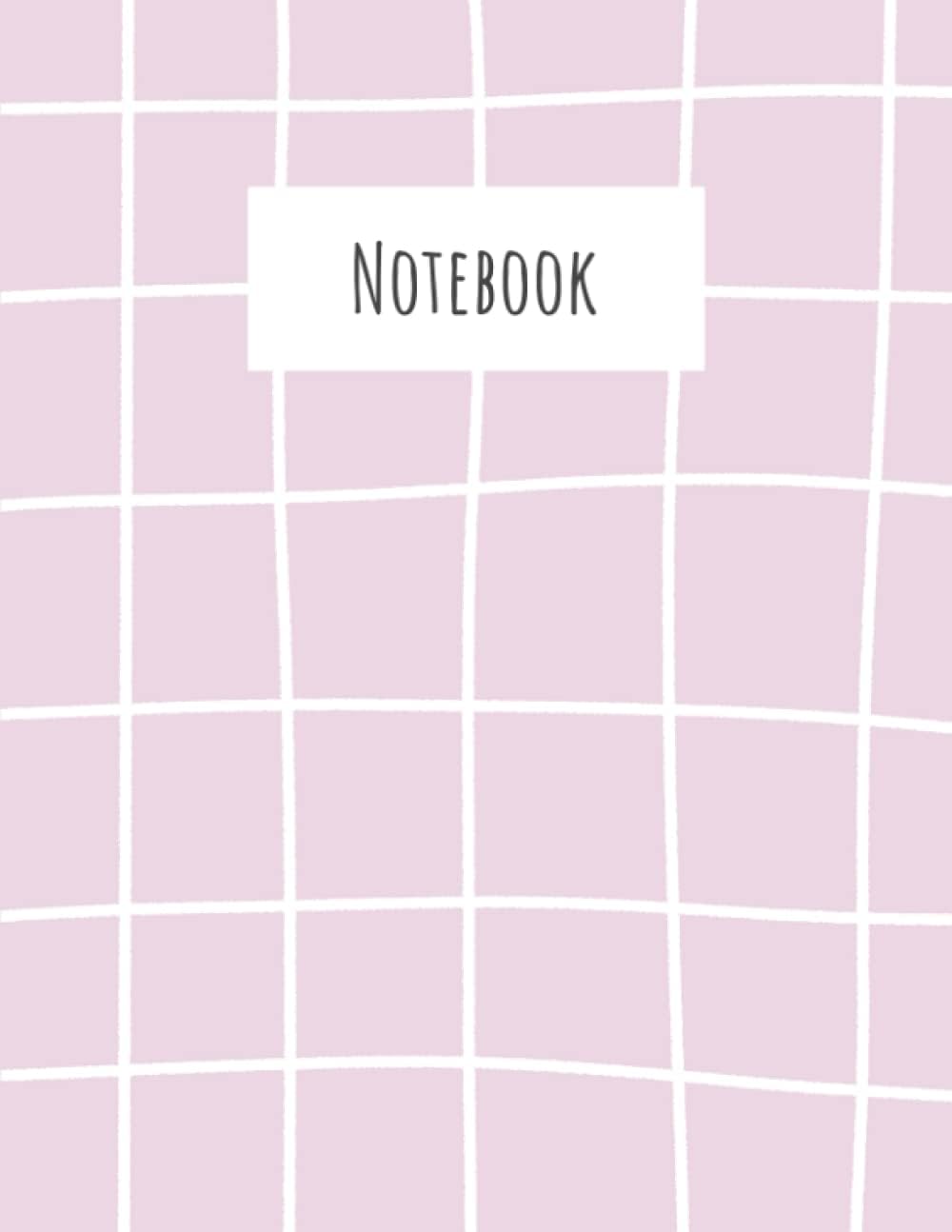 Notebook Checkered Lilac: 8,5 x 11 inch notebook, college ruled