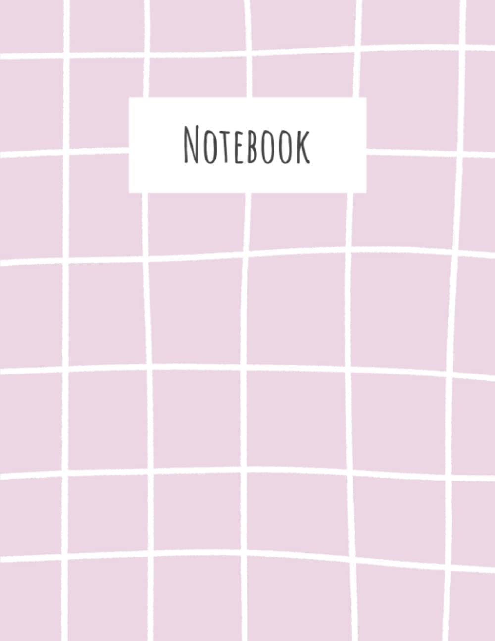 Notebook Checkered Lilac: 8,5 x 11 inch notebook, college ruled