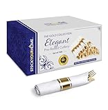 400 Pieces Pre Rolled Gold Plastic Cutlery Set, Individually Wrapped Plastic Silverware Set with 100 Forks, 100 Knives, 100 Spoons, 100 Napkins, Utensils for Weddings, Service for 100 Guests