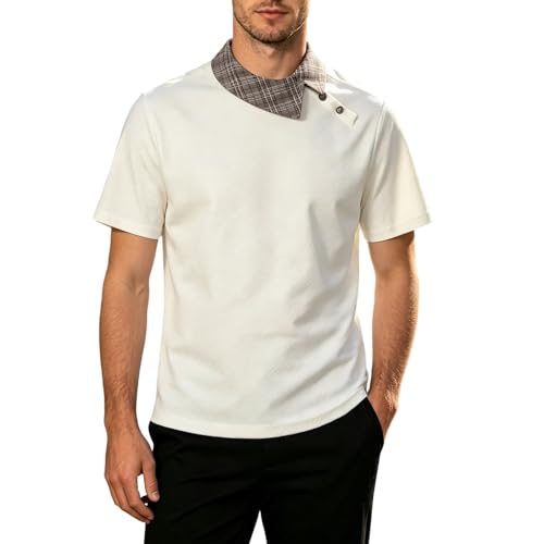T-shirt été basique respirant col en V homme chemise décontractée