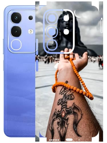 Image of AtOdds Mobile Skin Sticker Wrap | Compatible for VIVO IQOO Z10X (5G) | Scratchproof Matte Finish | Full Coverage for All Sides & Camera Protection (Rudra)