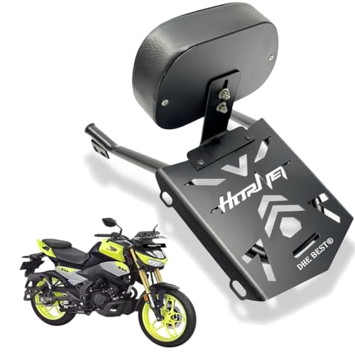 Image of Dhe Best BACKREST with Carrier TOP Rack Practical Utility Accessory with Balanced Weight Distribution for Honda CB 125 Hornet