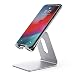 Phone Stand, Z1 Cell Phone Stand Holder, Cradle, Desktop Dock Accessories Compatible with iPhone XR XS X 8 7 6s 6 and Plus, 5s 5, Samsung, LG, and All Smartphones (Silver)