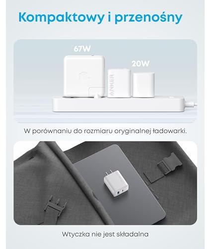 Ładowarka Anker 20W USB C, zasilacz sieciowy, zasilacz, kompatybilny z iPhone 16/15Phone Series/iPad i innymi (z kablem USB-C 150 cm) (biały)