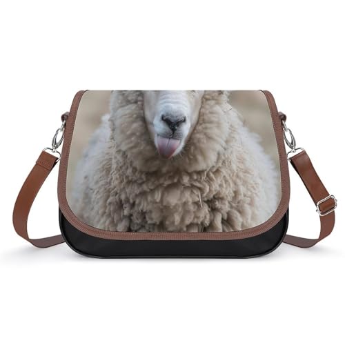 Sac messager imperméable en cuir pour femme et sac à bandoulière animal