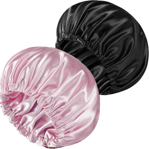 Luyfrsuu Satin Bonnet Double Layer Silk Bonnet for Sleeping Women for Natural Curly