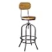 Produktbild GTD Barhocker Barstuhl Barhocker Industrie - Hocker Frühstücks - Hocker Barhocker aus massivem Holz mit Drehgestell stühlen