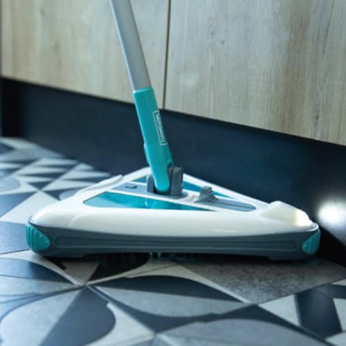 Livington Deeper Sweeper - Akku Bodenreiniger mit 4 rotierenden Bürsten & LED-Licht - kabelloser Akkubesen & elektrischer Kehrbesen ohne Beutel - beutelloser Elektrobesen für Hartböden & Teppiche