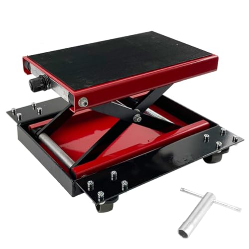 XUHONGYA Sollevatore A Forbice con capacità di 1.100 Libbre Cric for Moto Sollevatore for Moto con Ampia Piattaforma Sollevatore A Forbice for Riparazione E Manutenzione Cavalletto Centrale