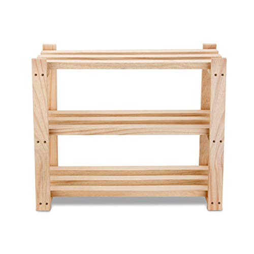 SAPATEIRA 3 PRATELEIRAS PINUS NATURAL