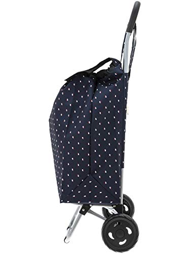 TRIOKY Einkaufstrolley Wave, 40 Liter, schwarz/weiß – Bild 5