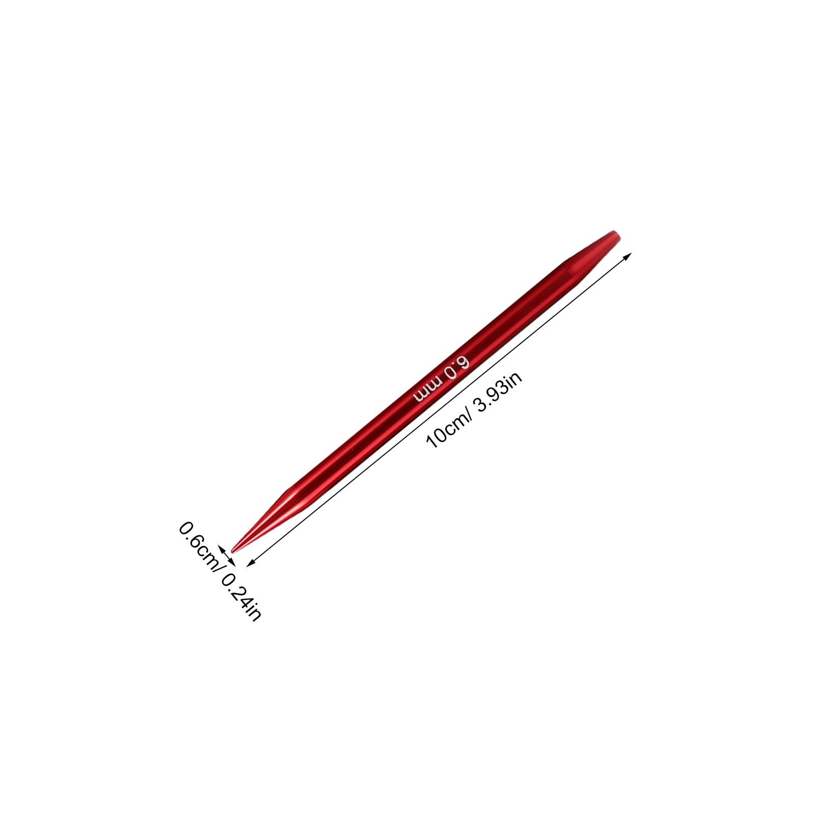 Set di Ferri Circolari Intercambiabili Rosso in Alluminio