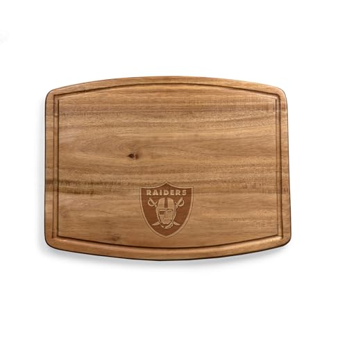 PICNIC TIME NFL Las Vegas Raiders Ovale Acacia Cutting Board, Cheese Boards Charcuterie Boards, Wood...