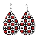 Comprobación De Tarjeta Aretes De Cuero Cómodo Pendientes Moda Pendiente De Cuero Para Aniversario Mujer Día De La Madre