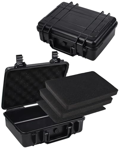 Wxvhji Dry Box Waterproof Hard Case with Foam Protective Hard Shell Case Waterproof Tool Box Case 10.6