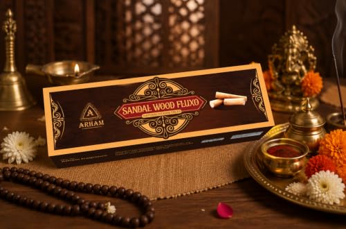 Image of Sandalwood fluxo (Flora Agarbatti) Masala Incense Sticks Agarbatti Pack of 120 Sticks, 250 GMS.
