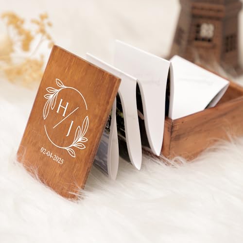 Caja de fotos personalizable para parejas, álbum de fotos en madera, regalo sentimental para aniversario o Día de San Valentín miniatura 5