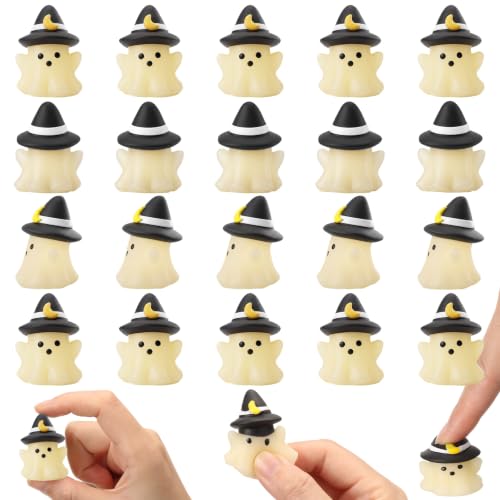 Thenshop 20 Pcs Halloween Mini Ghost with Hat Ball Halloween Party Favors