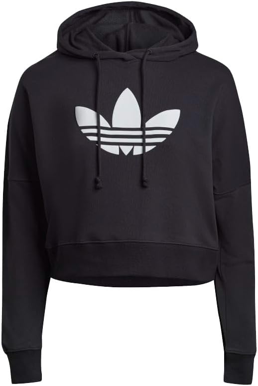 orange adidas cropped hoodie