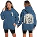 QISSYILY Christian Trust In The Lord Hoodie for Women Oversized Western Cowboys Graphic Sweatshirts Bible Verse Fleece Tops(Navy Blue,S)