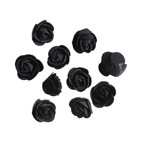 Holibanna 100pcs Foam Rose Head 3.5cm Artificial Rose Flower Head for DIY Bear Doll Wedding Bouquets Decoration (Black) Cover