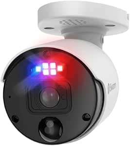 Swann Home Security Camera, POE Cat5e NVR 4K HD Video, Indoor Outdoor Wired Surveillance CCTV, Color Night Vision, Heat Motion Detection, Flashing LED Lights, Advanced Analytics in Each Cam, 900BE asin的图片