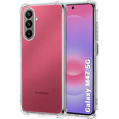 Image of TheGiftKart Transparent Crystal Clear Back Cover Case for Samsung Galaxy M47 5G | Shockproof Soft TPU Case | Cushioned Edges for Ultimate Protection Cover Case for Samsung M47 5G (TPU, Transparent)