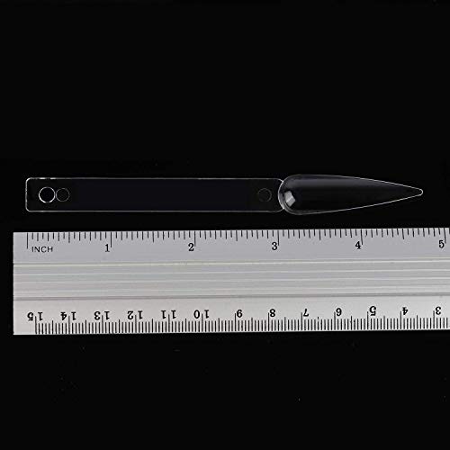 160 Pieces Nail Swatch Sticks Display Sticks Stiletto Nail Polish Color Sample Sticks Clear Tester Sticks with Metal Ring - Thumbnail 7