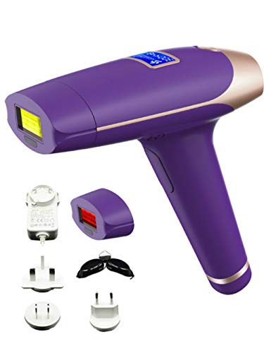 Épilateur laser IPL permanent pour l'épilation complète du corps avec deux lampes violettes
