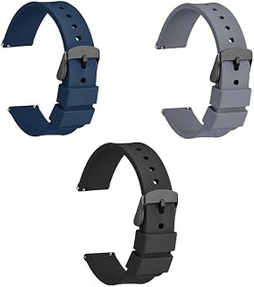 TKM Silicone Bands Compatible for Fireboltt Phoenix AMOLED Ultra Ace Smartwatch | Soft Silicone Replacement Straps with Me... Price In India