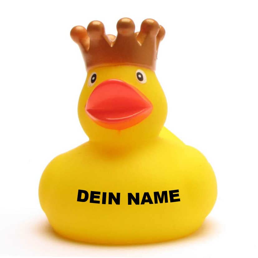 Bath Duck - Personalised (Golden Crown Duck)