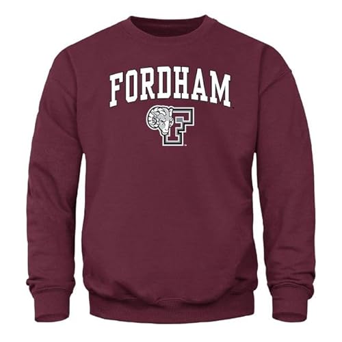 Barnesmith Fordham University Adult Unisex Crewneck Sweatshirt, Spirit, Maroon, Medium
