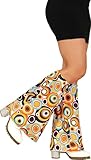 FAIS UN PAS EN ANNÉES 70 AVEC CES COVERS DE BOTTE ! - Accessoire parfait pour les fêtes à thème, amuse-toi et revit l'ère disco avec style ! Disponible en multicolore, idéal pour les adultes.
