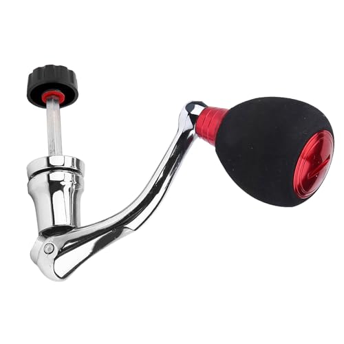 Hibeauty Reel Replacement Power Handle, Metal Rocker Arm Grip with EVA Knob for Spinning Fishg el, Sturdy and Durable Hex Trunk,