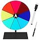 ZHXGO Glücksrad Spielzeug Mehrzweck, Glücksrad zum Drehen, Spinning Prize Wheel, 8 Slots Drehendes Preisrad Bunt Fortune Wheel, Farbe Tisch-Roulette-Spinner Gewinnrad für Messeparty Karneval