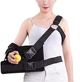 TONPOP Verstellbare Armschlinge, Schulter-Wegfahrsperre, Linke oder rechte Armschulter, Handgelenk-Ellbogenbandage mit Abduktionskissen und Gymnastikball, Einheitsgröße