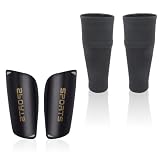 Fußball Schienbeinschoner Schienbeinschoner Shin Guard Kinder Fussball– Anti-Rutsch Schutzsocken & Wadenärmel Set für Jungen und Mädchen Bietet Dämpfung und Schutz (S)
